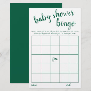 Tarjeta de bingo simple Juego de Baby Shower Neo