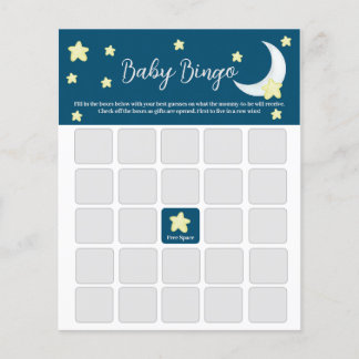 Tarjeta de bingo Twinkle Little Star Baby Shower