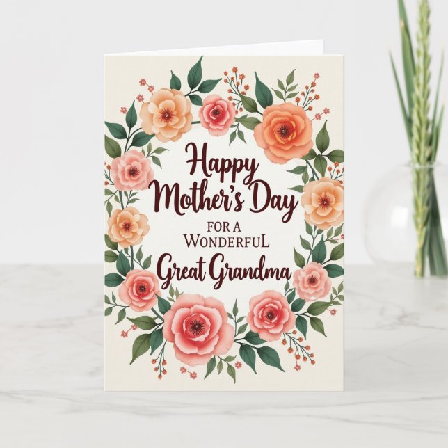 Tarjeta de Bisabuela Bendita (Anverso)