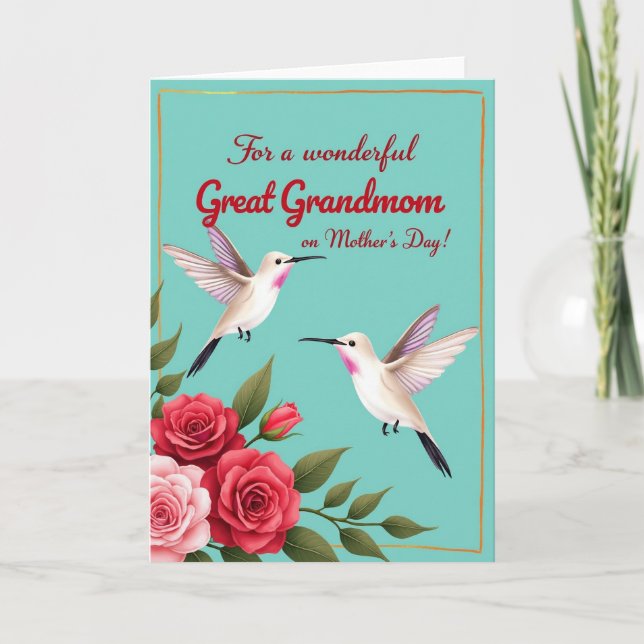 Tarjeta de Bisabuela Floral (Anverso)