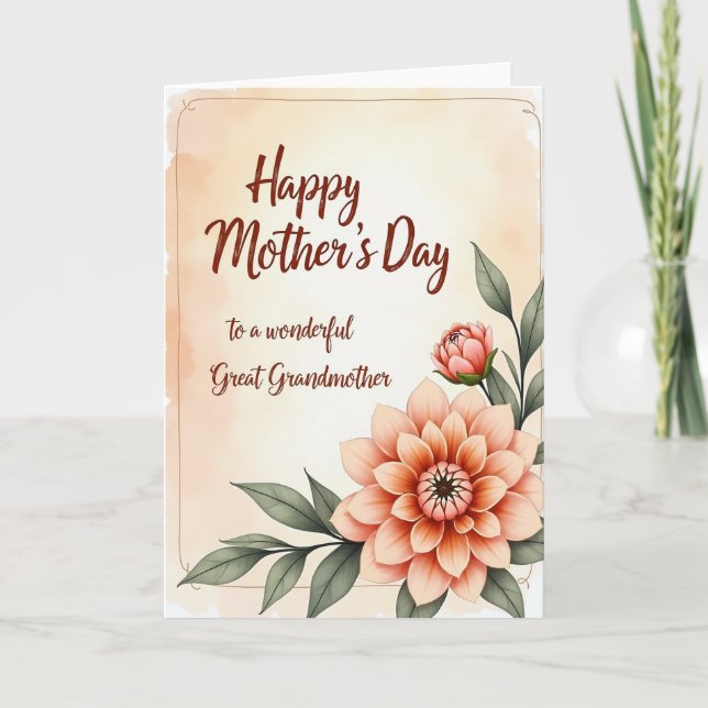 Tarjeta de Bisabuela Querida (Anverso)