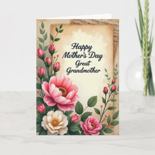 Tarjeta de Bisabuela Rayada
