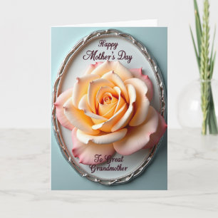Tarjeta de Bisabuela Rosa Melocotón