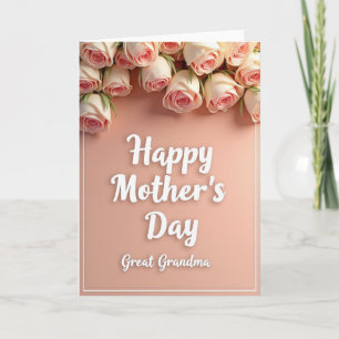 Tarjeta de Bisabuela Rosa Sonrojada