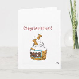 Tarjeta de Biscuits de Perro de Felicitaciones