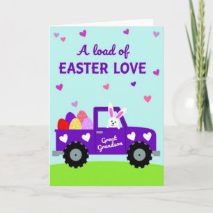 Tarjeta de Bisnieto Camión de Amor de Pascua