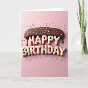 Tarjeta de Bizcocho de Cumpleaños Dulce