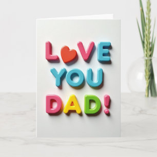 Tarjeta de bloques del dulce día del padre