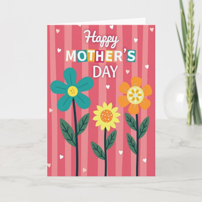 Tarjeta de bloques dulces para el día de la madre (Anverso)