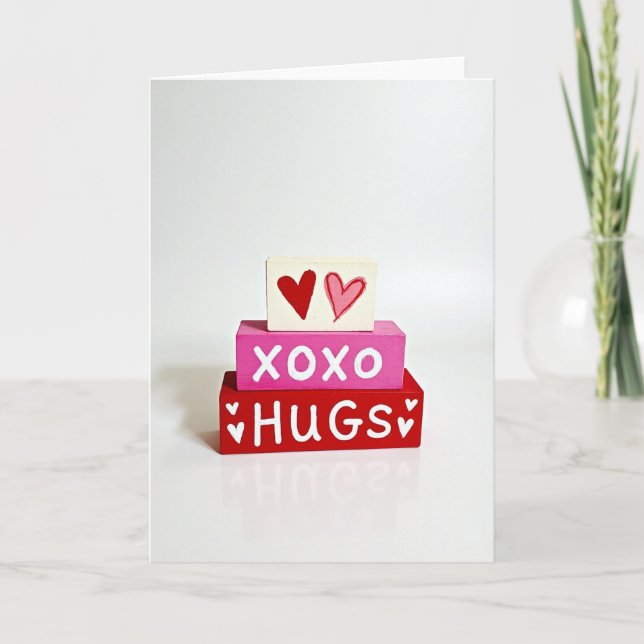 Tarjeta de bloques pintados con el corazón (Anverso)