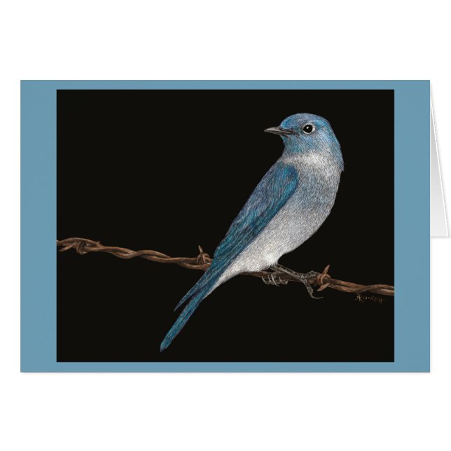Tarjeta de Bluebird de montaña (Anverso (Horizontal))