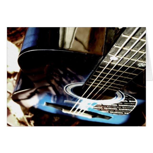 Tarjeta de Blues Acústicos de Guitarra (Anverso (Horizontal))