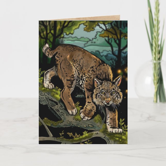 Tarjeta de Bobcat Salvaje y Libre (Anverso)