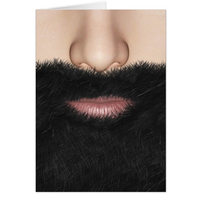 Tarjeta de boca y nariz para barba (Frente)