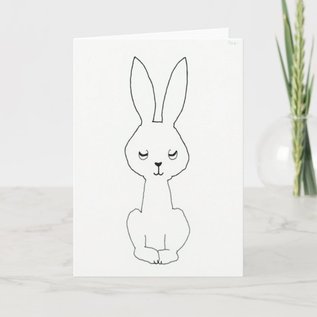 Tarjeta de boceto de conejo pacífico (Anverso)