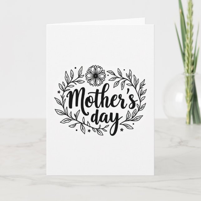 Tarjeta de boceto del Día de las Madres Botánicas (Anverso)
