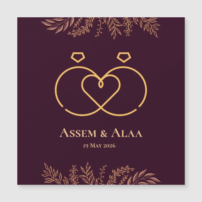 tarjeta de boda (Anverso)