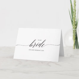 Tarjeta de boda a la novia, Keepsake, nota de amor