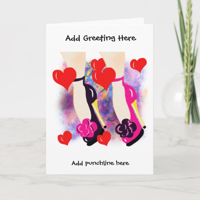 Tarjeta de boda/aniversario/compromiso para lesbia (Anverso)