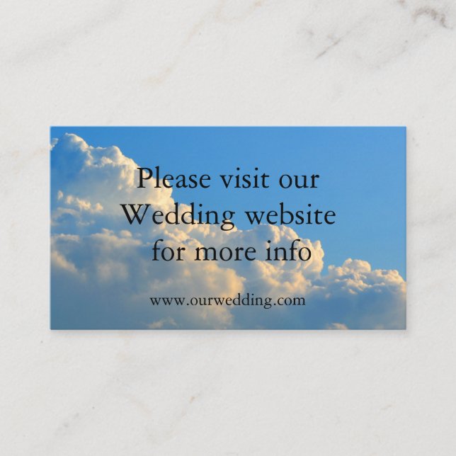 Tarjeta de boda Boda de nubes (Anverso)