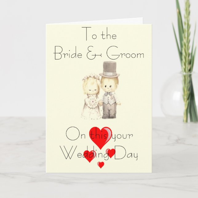 TARJETA DE BODA BRIDE & GROOM (Anverso)