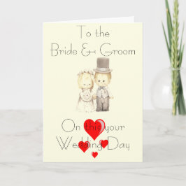 TARJETA DE BODA BRIDE & GROOM