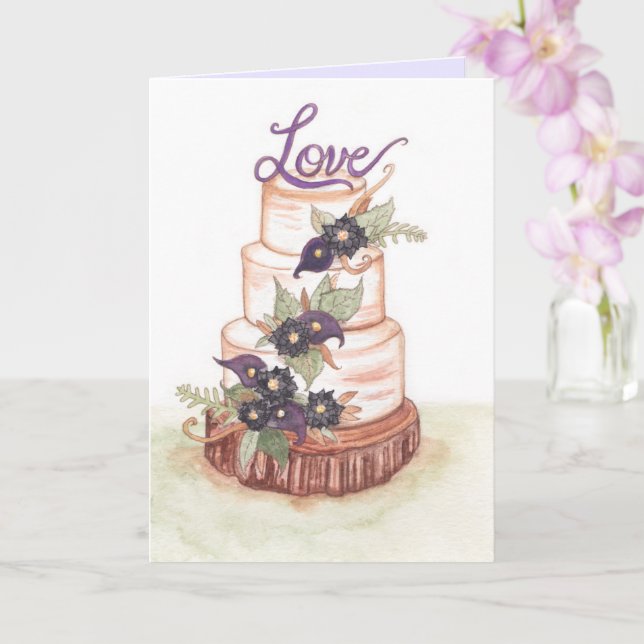 Tarjeta de Boda Cake Happy (Orquídea)