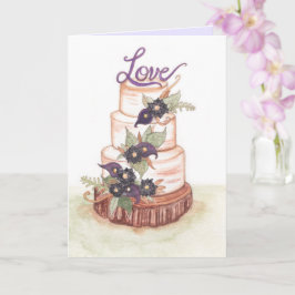 Tarjeta de Boda Cake Happy