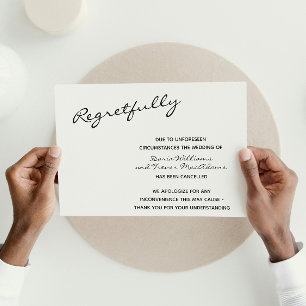 Tarjeta de Boda Cancelada
