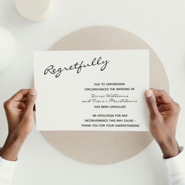 Tarjeta de Boda Cancelada (Subido por el creador)