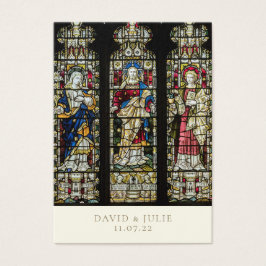 Tarjeta de Boda católica de vidrio templado