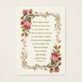 Tarjeta de Boda Católica Rosa