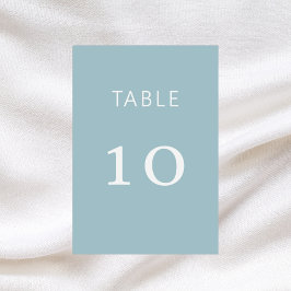 Tarjeta de boda clásica blanca azul polvoriento