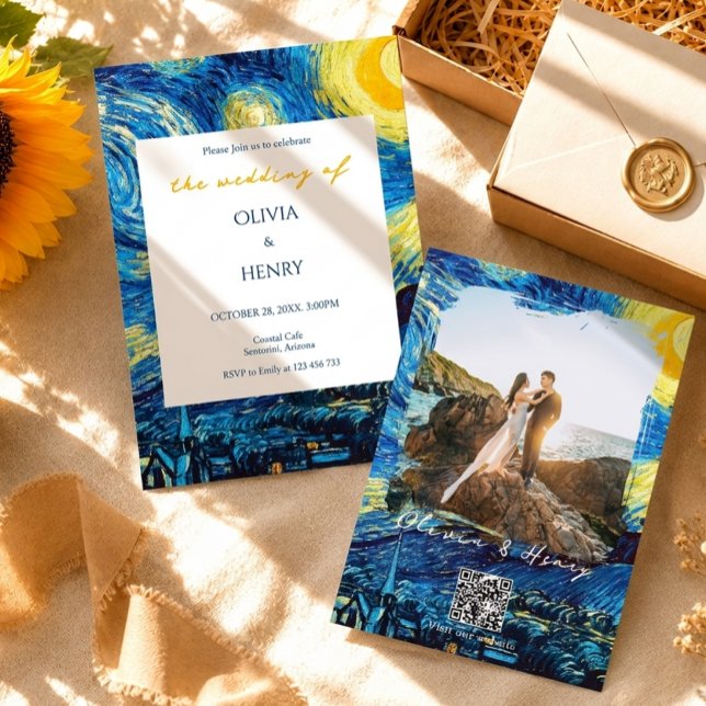 Tarjeta de boda con código QR de la foto de la noc (Subido por el creador)