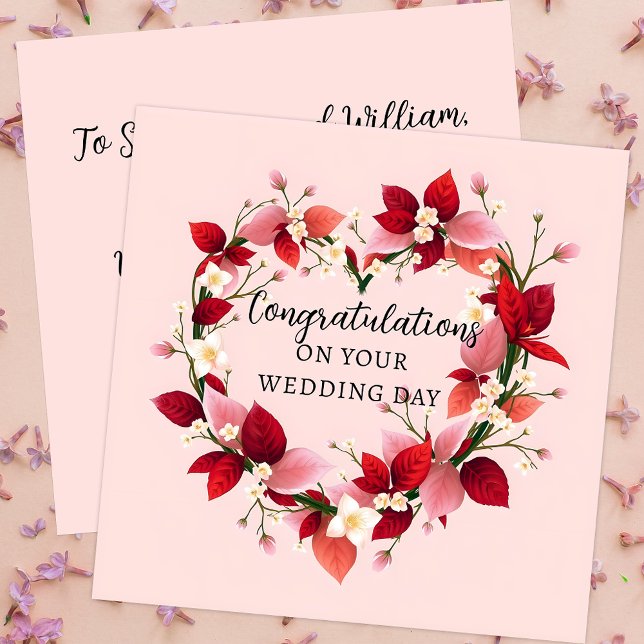 Tarjeta de Boda con Corona en Corazón de Rosa Eleg (Subido por el creador)