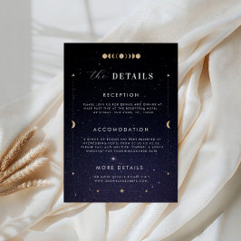 Tarjeta de Boda con Detalles de Luna Estelar Celes