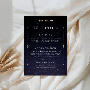 Tarjeta de Boda con Detalles de Luna Estelar Celes