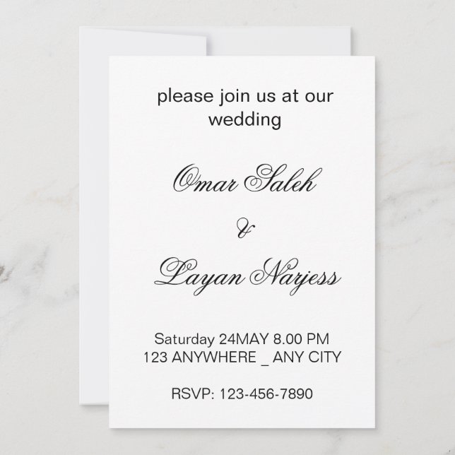 Tarjeta de Boda con Diseño de Corazón en 3D (Reverso)