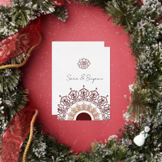 Tarjeta de boda con diseño original iraní