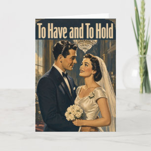 Tarjeta de Boda con Estilo Antiguo Para Tener y Pa