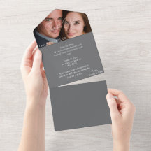 Tarjeta de boda con foto personalizada Texto perso