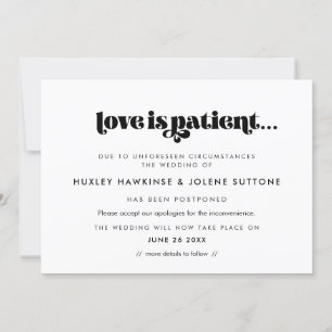 Tarjeta de boda con letra retro Vintage Love is pa