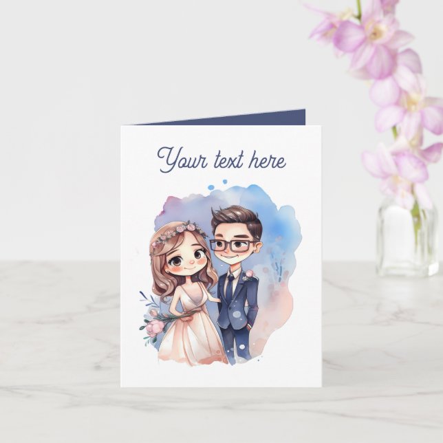 Tarjeta de boda con mensaje de cualquier propósito (Orquídea)