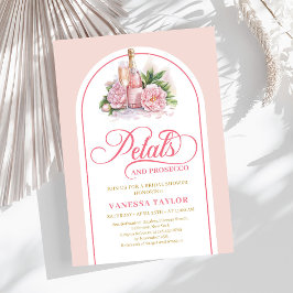 Tarjeta de boda de acuarela con pétalos de moda y 