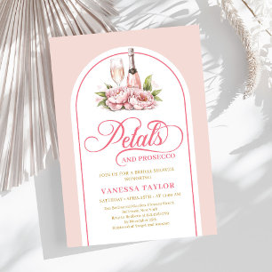 Tarjeta de boda de acuarela con pétalos elegantes 