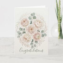 Tarjeta de boda de acuarela de lujo