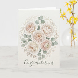 Tarjeta de boda de acuarela de lujo