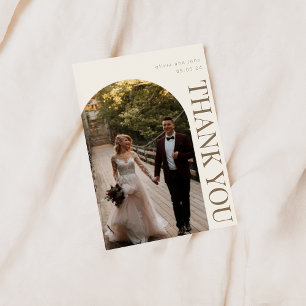Tarjeta de Boda de agradecimiento con foto