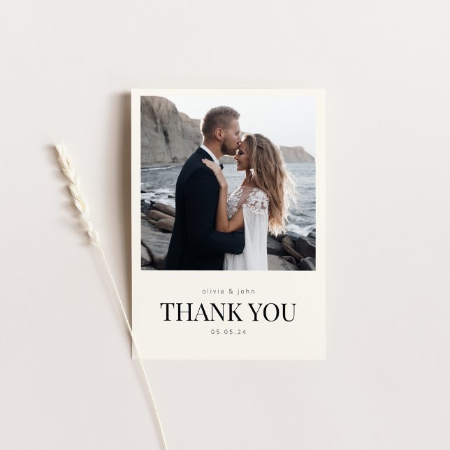 Tarjeta de Boda de agradecimiento con foto (Subido por el creador)