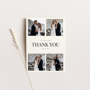 Tarjeta de Boda de agradecimiento con fotos